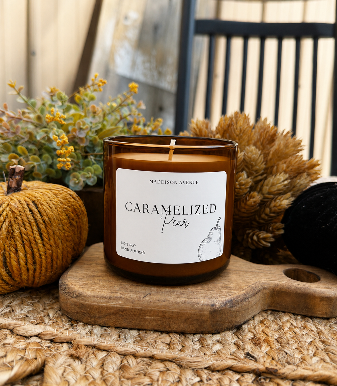 Caramelized Pear Candle | Pear, Caramel & Vanilla Fall Candle