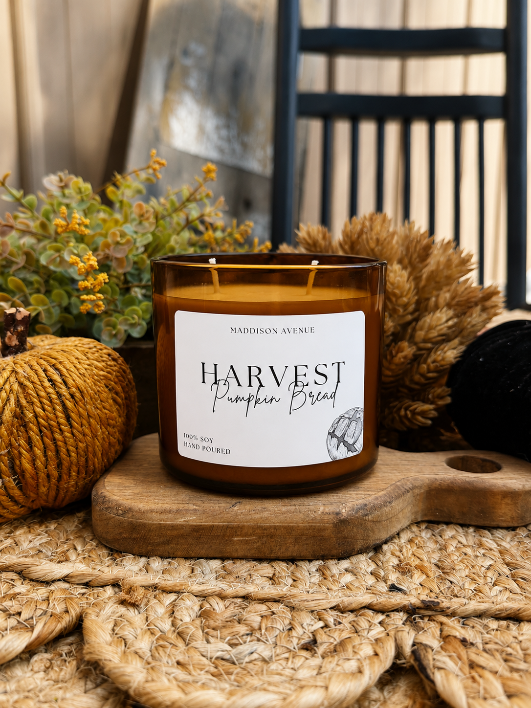 Harvest Pumpkin Bread Candle | Pumpkin Spice Fall Soy Candle