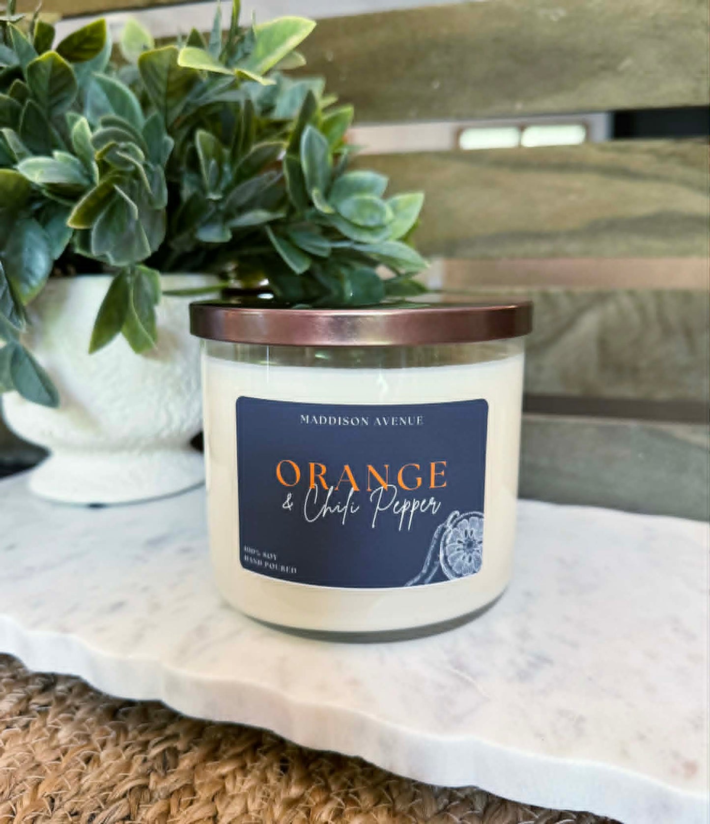 Orange & Chili Pepper Soy Candle | Hand-Poured Spicy Citrus Candle