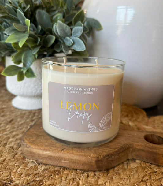 Lemon Drops Soy Candle | Hand-Poured Zesty Citrus Candle