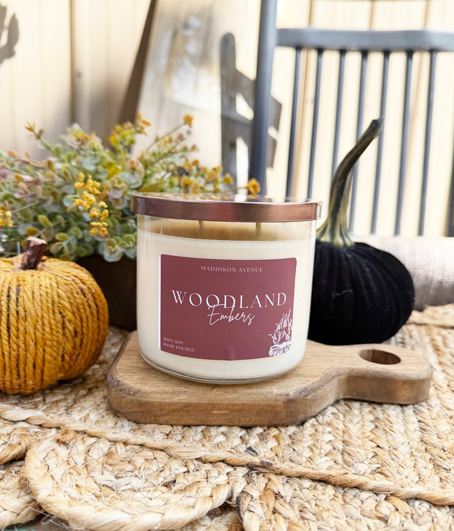 Woodland Embers Candle | Smoky Campfire & Woodsy Fall Candle
