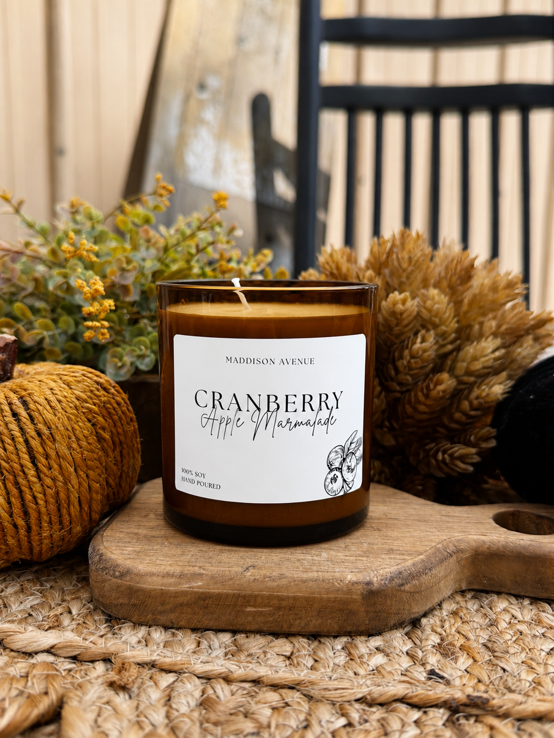 Cranberry Apple Marmalade Candle | Spiced Fall Fruit Candle