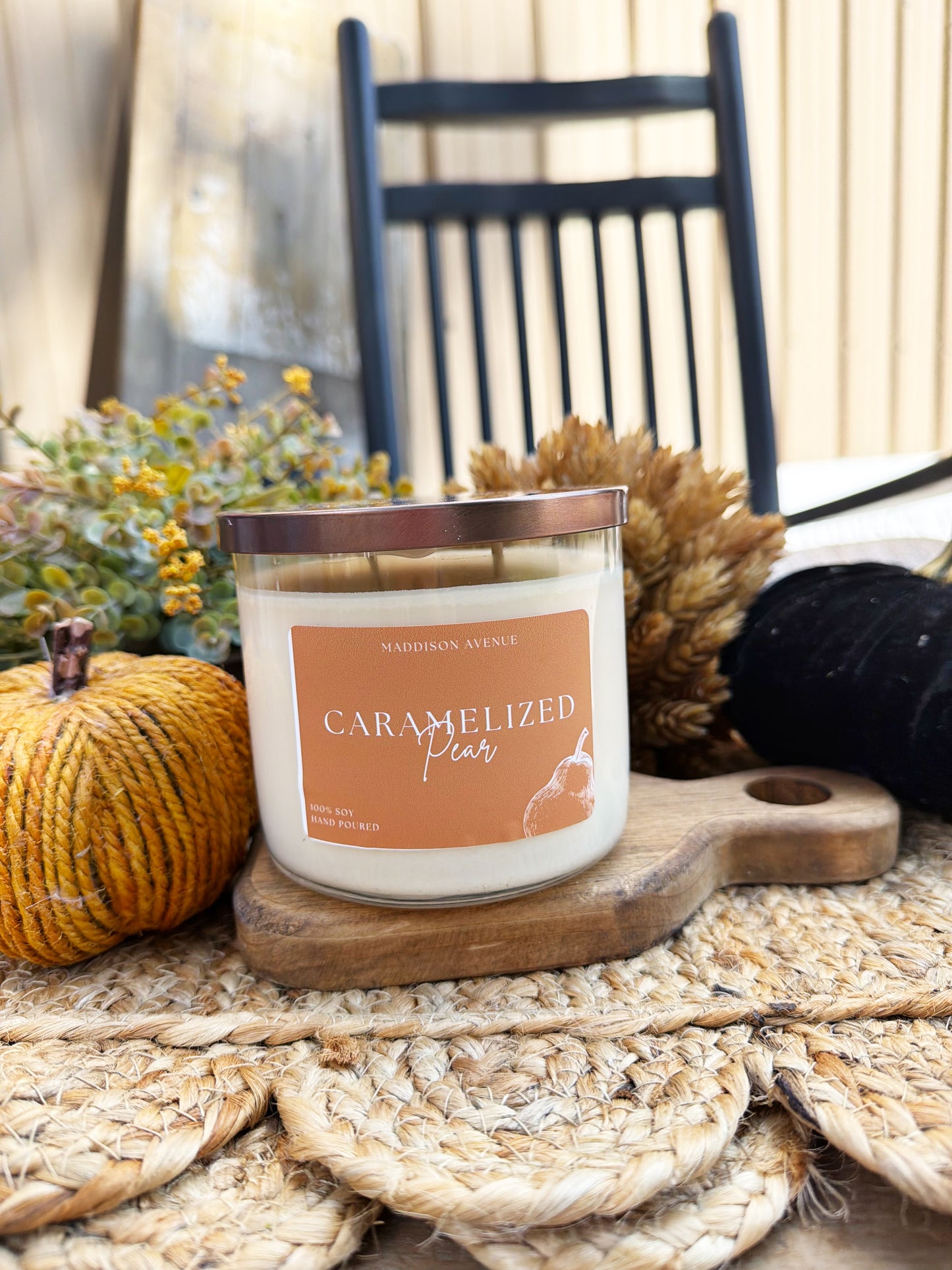 Caramelized Pear Candle | Pear, Caramel & Vanilla Fall Candle