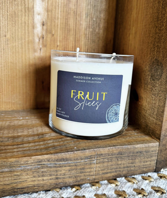 Fresh Fruit Slices Soy Candle | Hand-Poured Fruity Candle