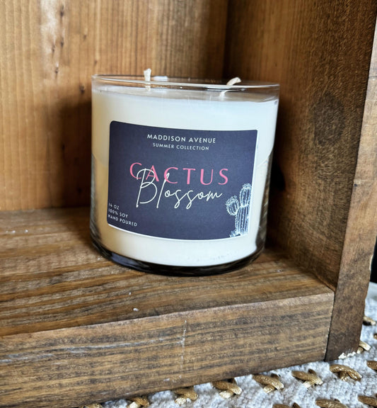 Cactus Blossom Soy Candle | Hand-Poured Fresh Floral Candle
