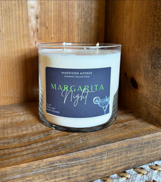 Margarita Night Soy Candle | Hand-Poured Citrus Cocktail Candle