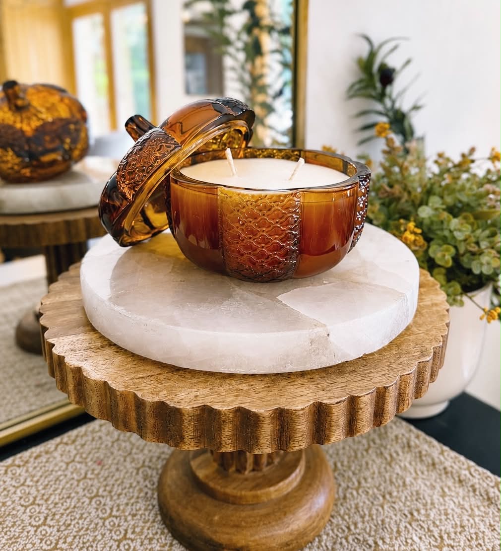 Autumn Heirloom | Amber Pumpkin Candle | 2-Wick Hand-Poured Soy Candle