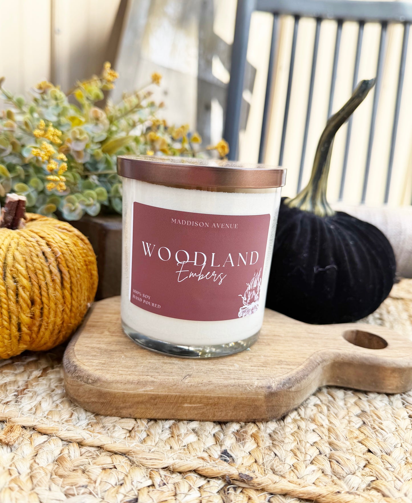 Woodland Embers Candle | Smoky Campfire & Woodsy Fall Candle