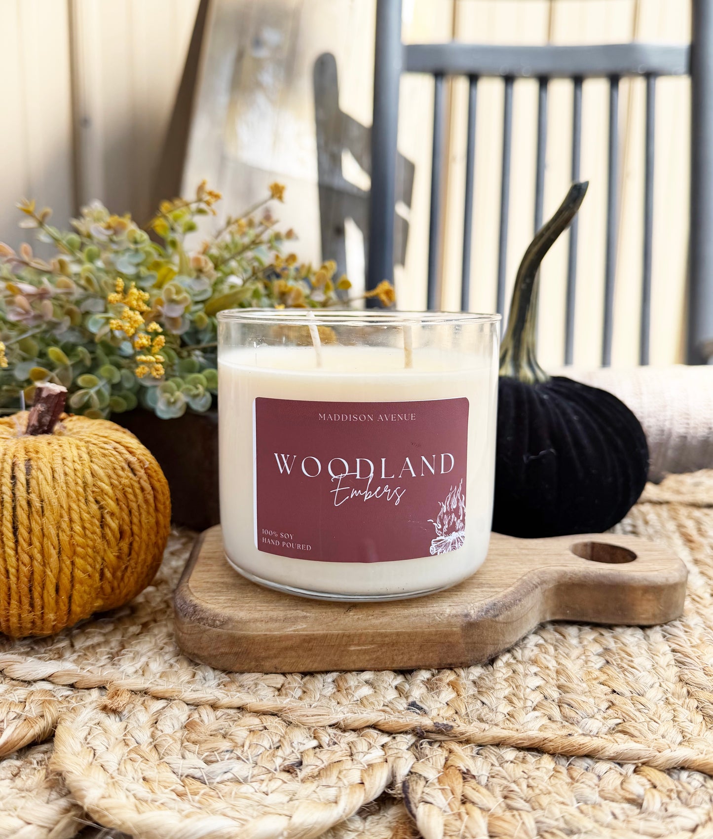 Woodland Embers Candle | Smoky Campfire & Woodsy Fall Candle