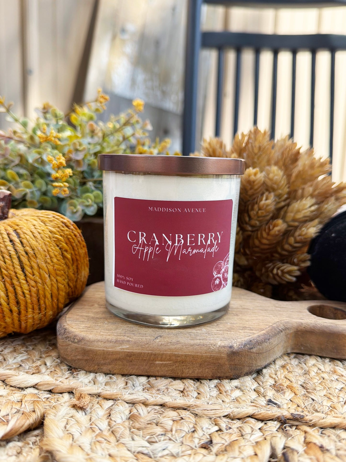 Cranberry Apple Marmalade Candle | Spiced Fall Fruit Candle