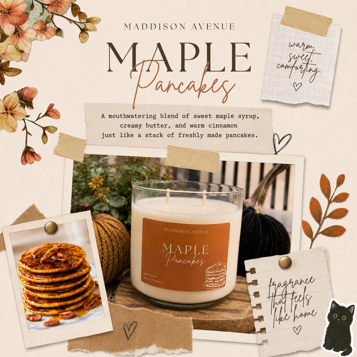 Maple Pancakes Candle | Maple, Walnut & Butter Fall Candle