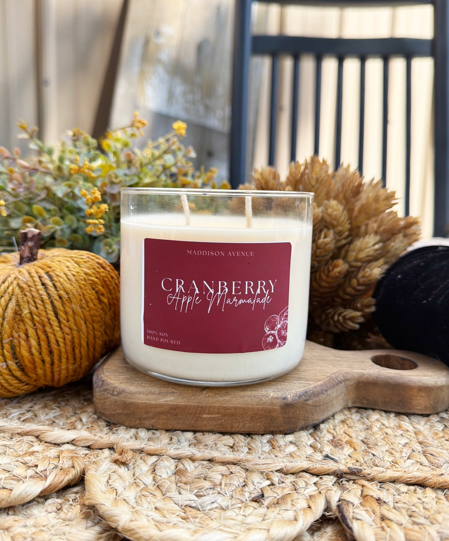 Cranberry Apple Marmalade Candle | Spiced Fall Fruit Candle