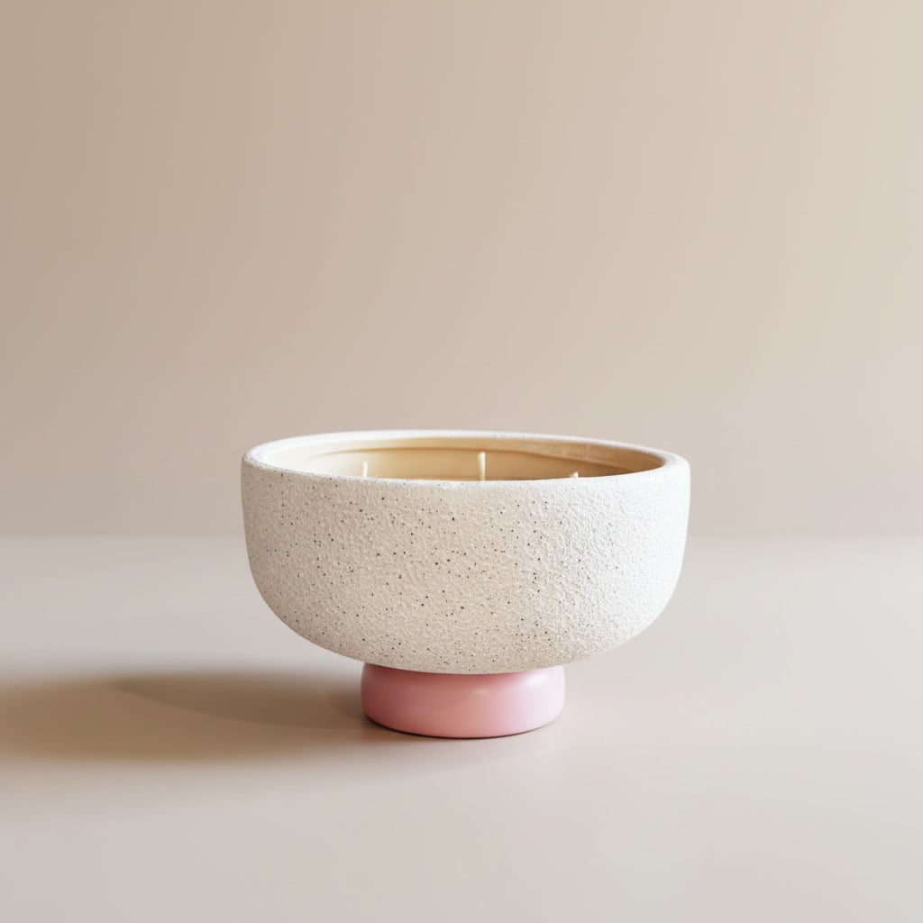 Vera Pedestal Bowl Candle | Concrete Vessel Soy Candle