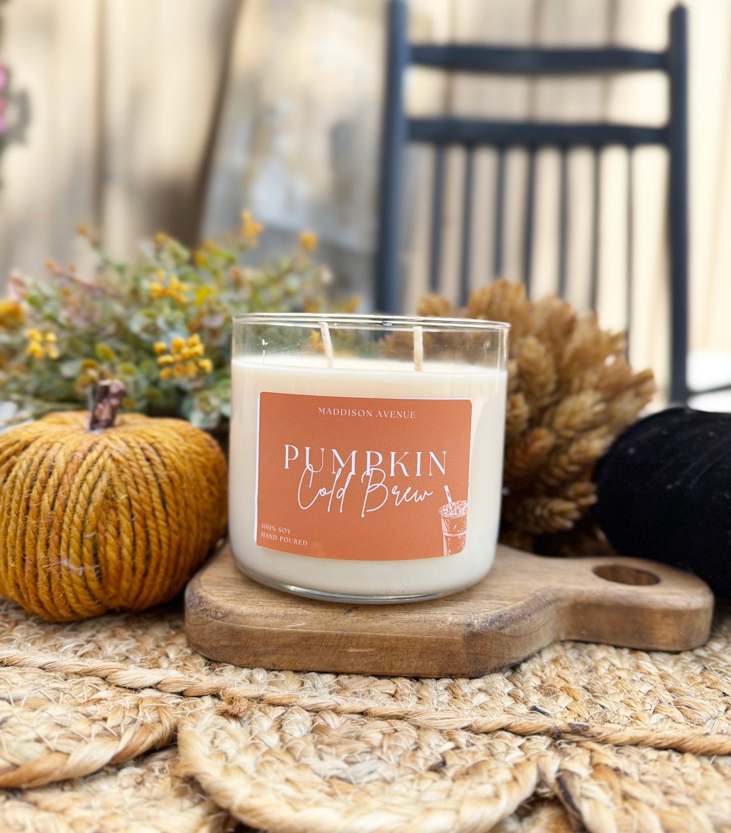 Pumpkin Cold Brew Candle | Pumpkin Coffee Fall Soy Candle