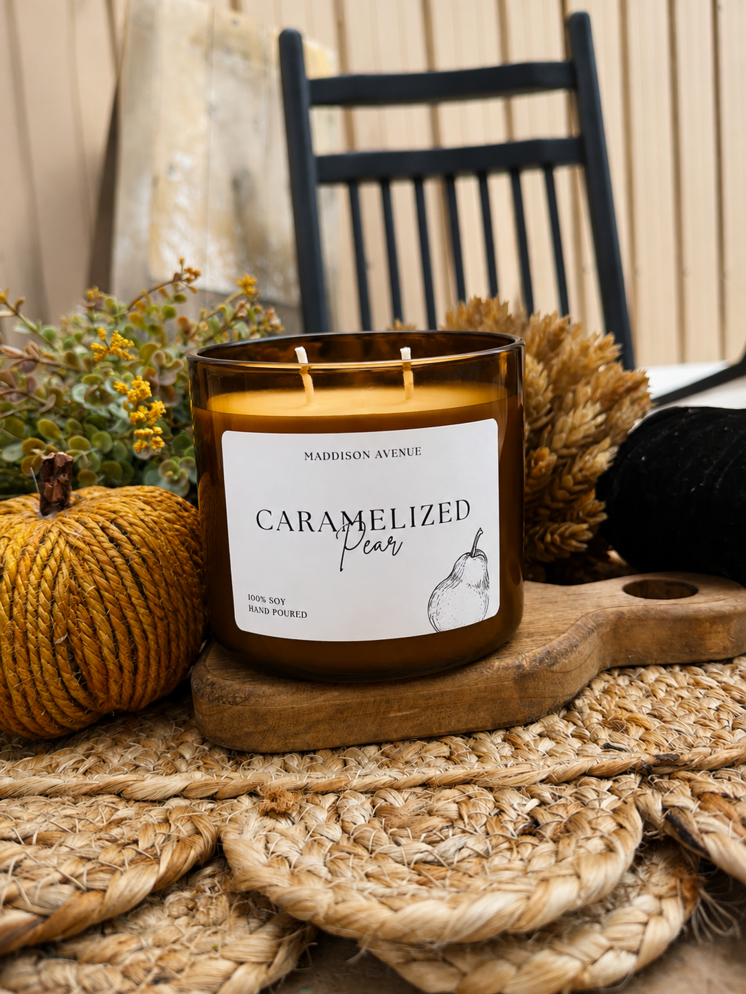 Caramelized Pear Candle | Pear, Caramel & Vanilla Fall Candle