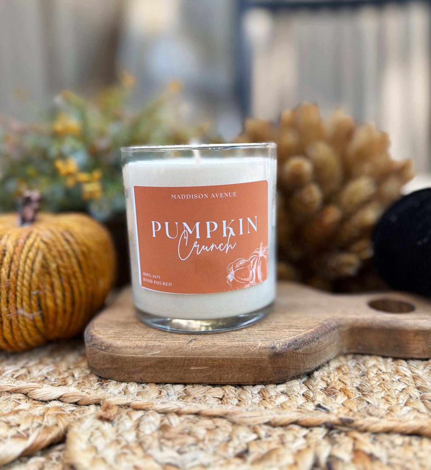 Pumpkin Crunch Candle | Classic Pumpkin Spice Fall Soy Candle
