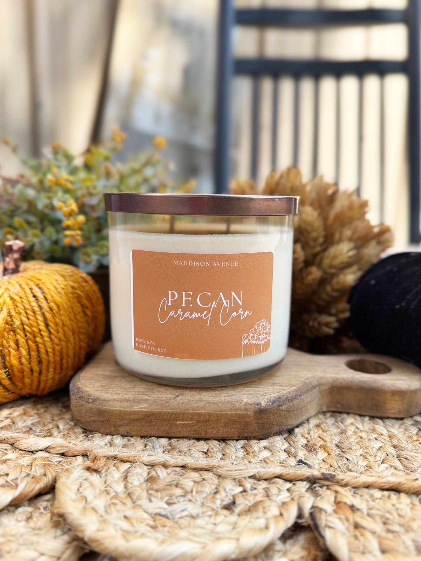 Pecan Caramel Corn Candle | Sweet & Salty Fall Soy Candle