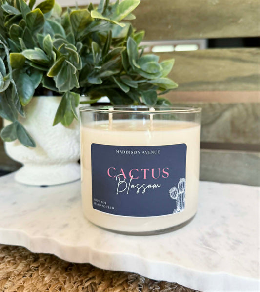 Cactus Blossom Soy Candle | Hand-Poured Fresh Floral Candle