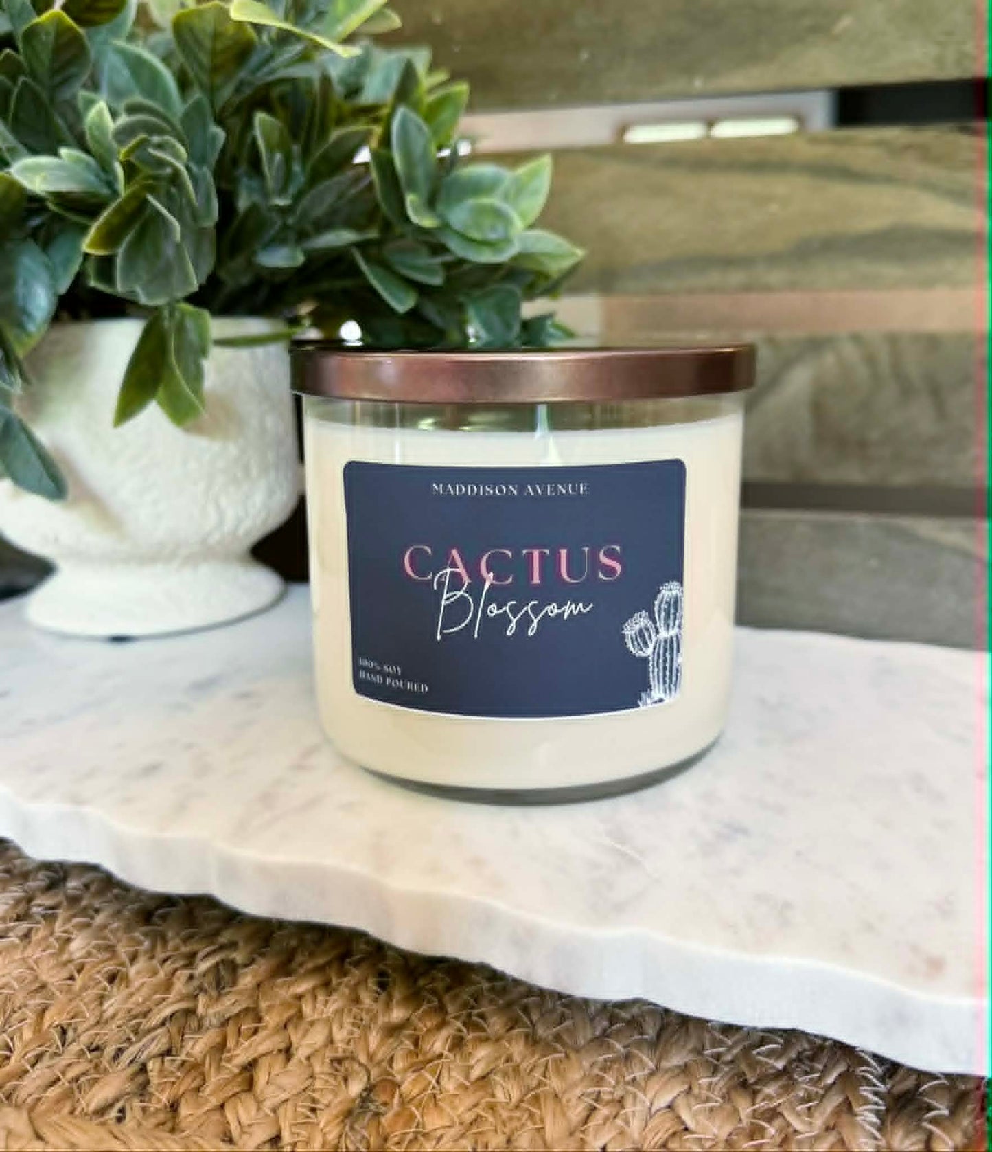 Cactus Blossom Soy Candle | Hand-Poured Fresh Floral Candle