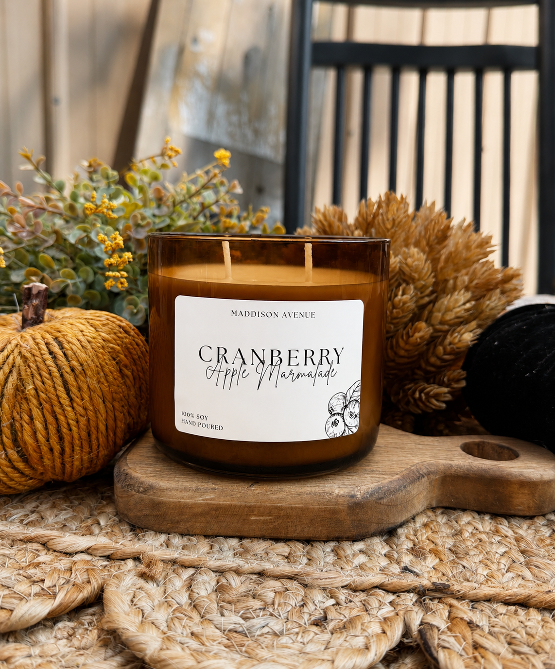Cranberry Apple Marmalade Candle | Spiced Fall Fruit Candle