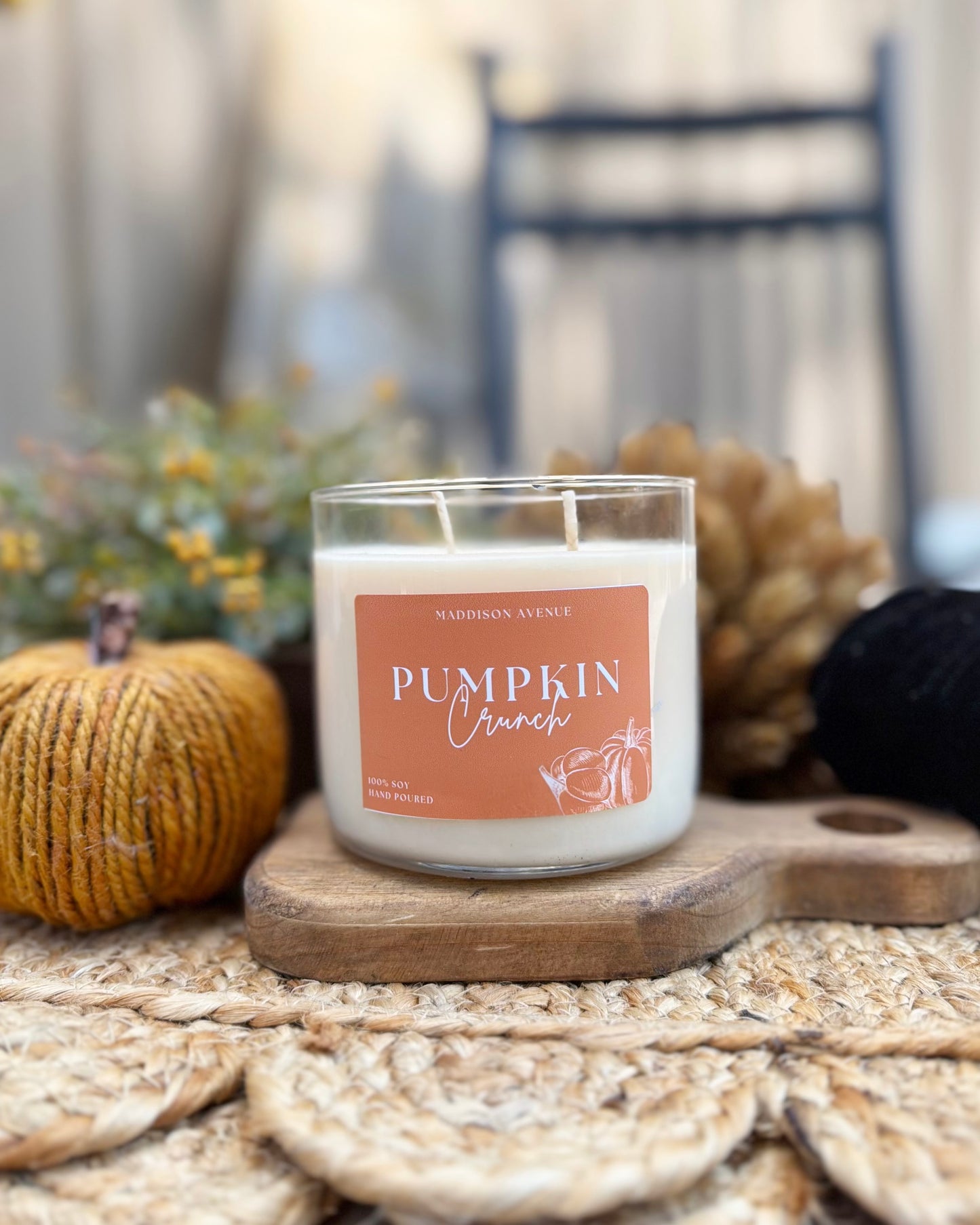 Pumpkin Crunch Candle | Classic Pumpkin Spice Fall Soy Candle