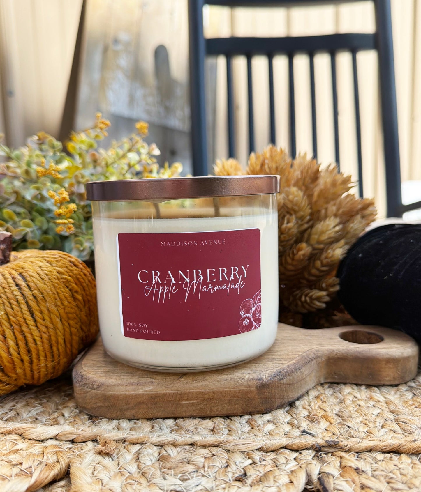 Cranberry Apple Marmalade Candle | Spiced Fall Fruit Candle