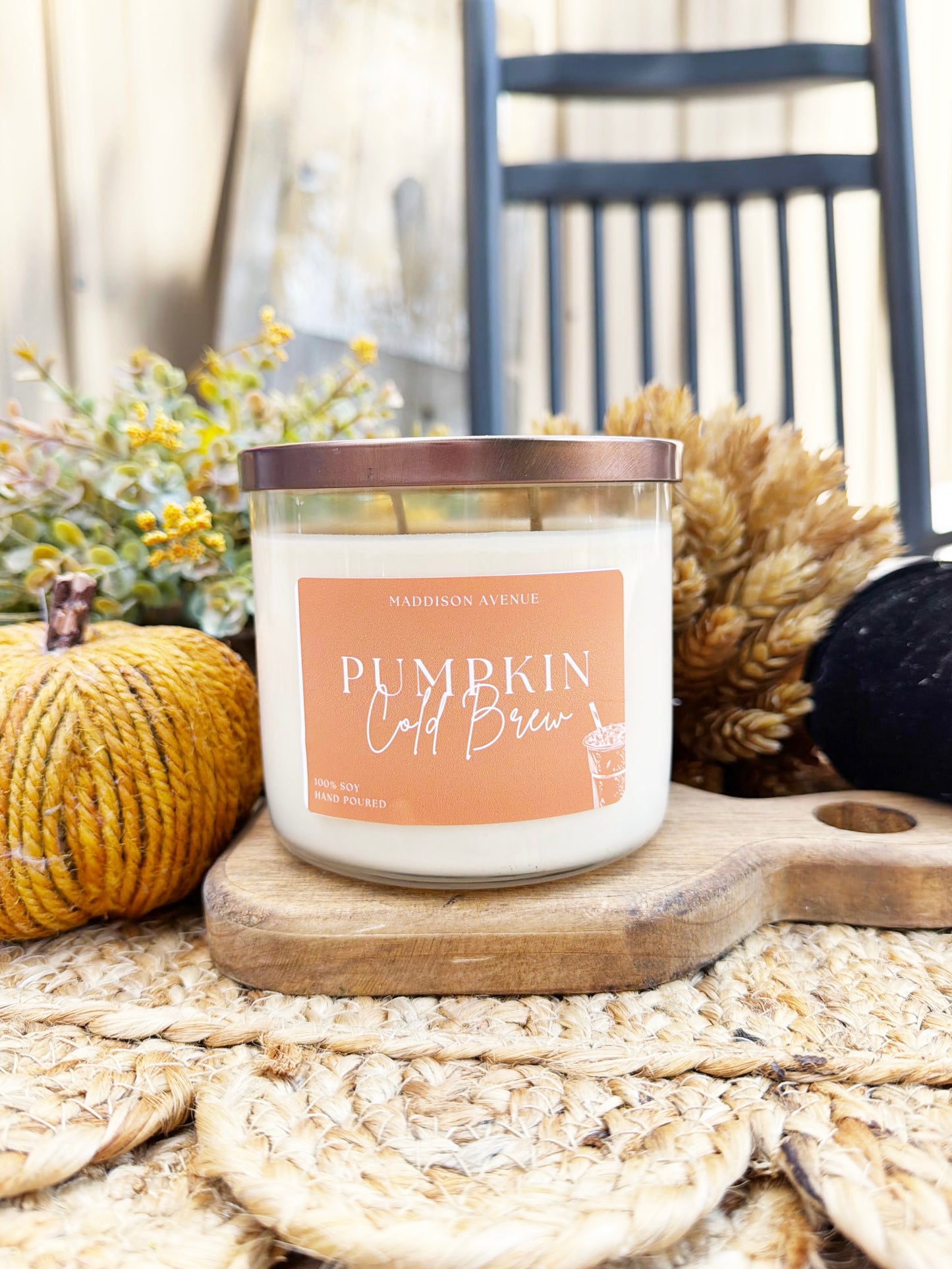 Pumpkin Cold Brew Candle | Pumpkin Coffee Fall Soy Candle