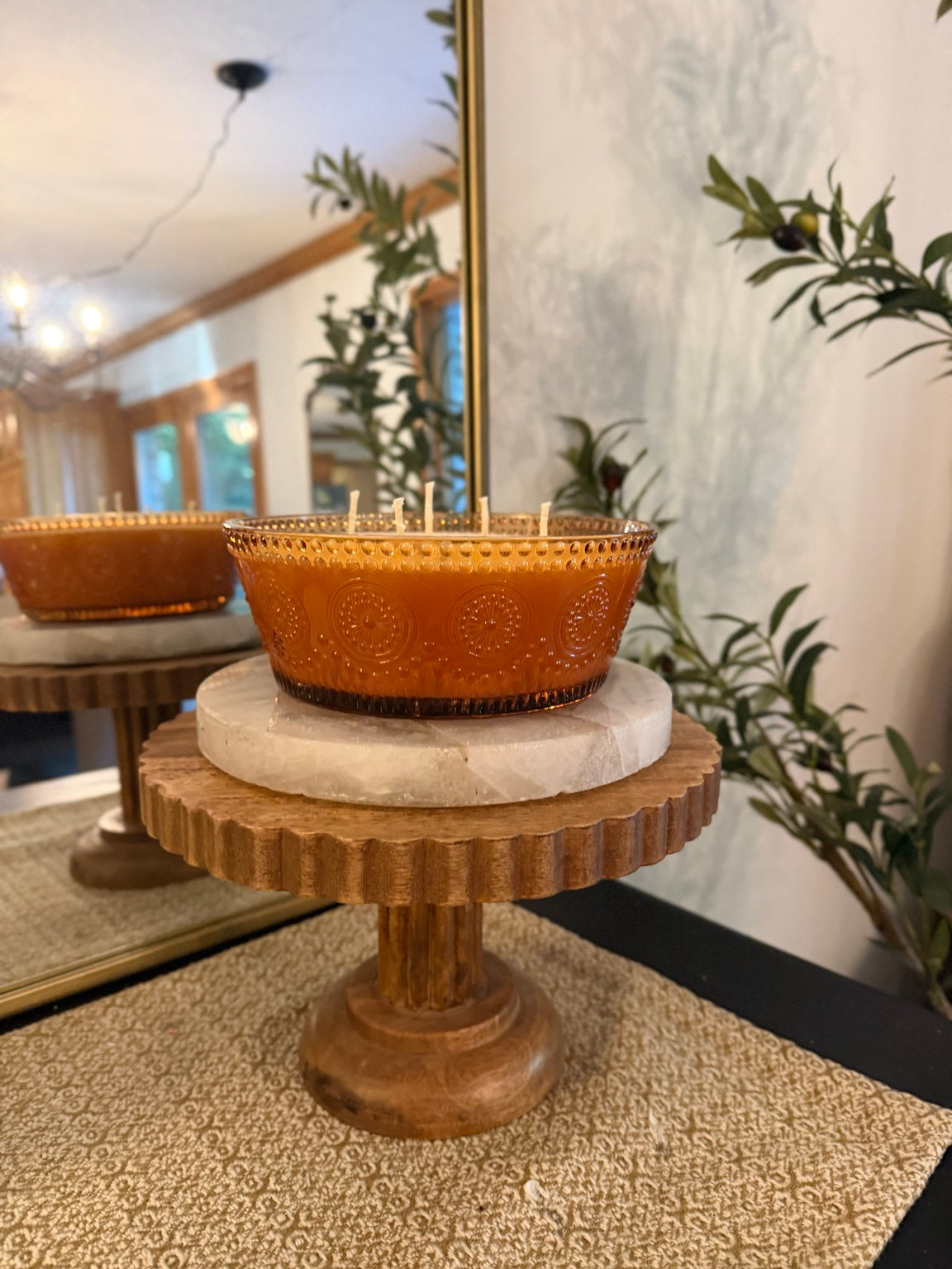 Mabel | Amber Bowl Candle | 4-Wick Hand-Poured Soy Candle