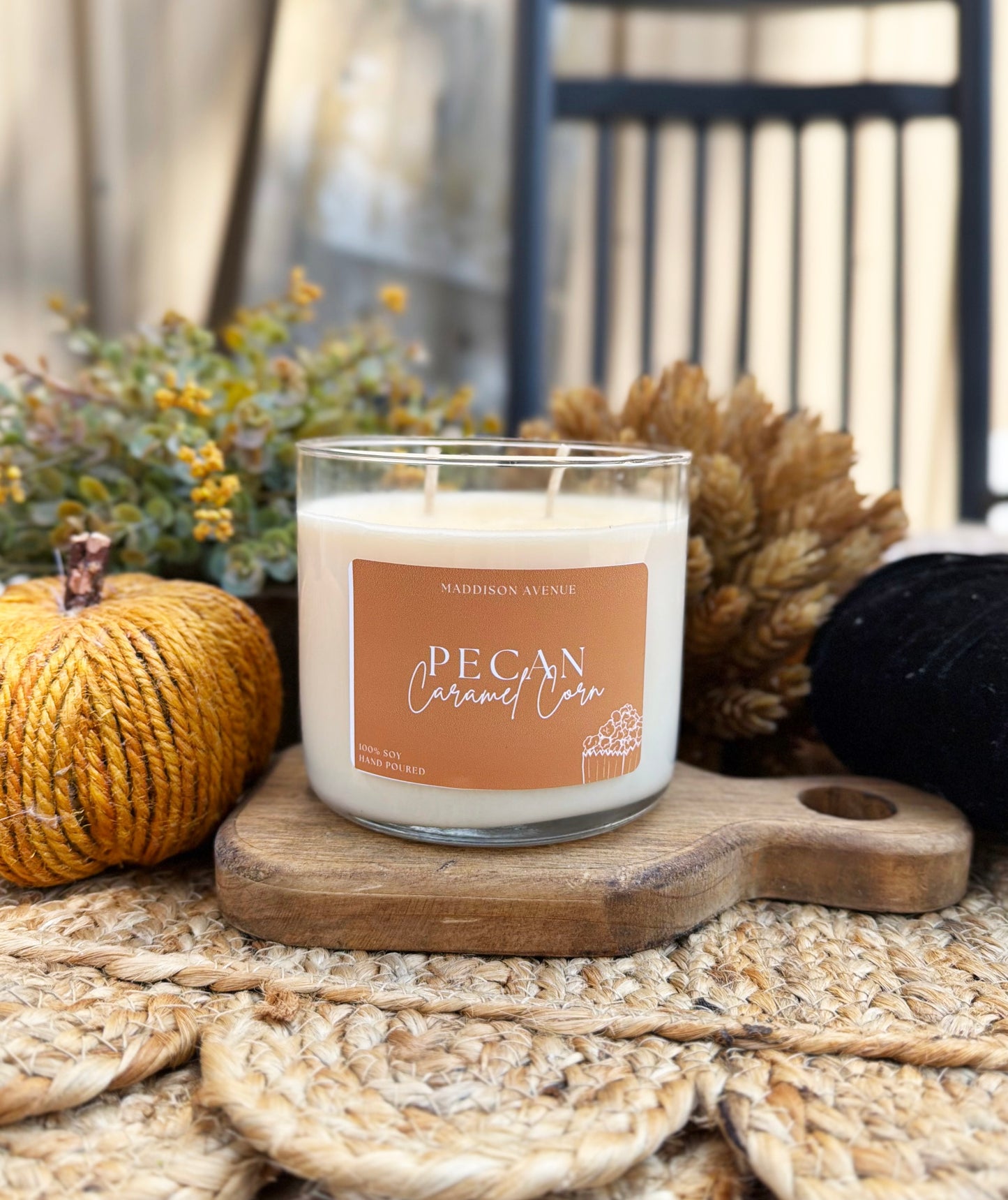 Pecan Caramel Corn Candle | Sweet & Salty Fall Soy Candle