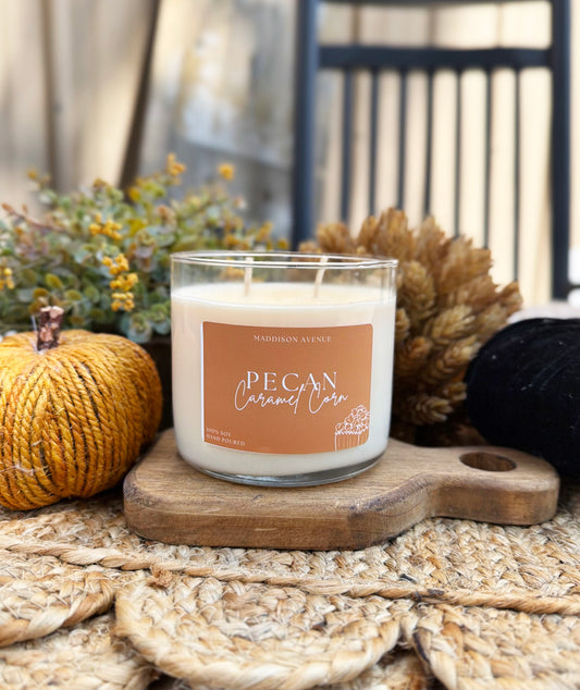 Pecan Caramel Corn Candle | Sweet & Salty Fall Soy Candle