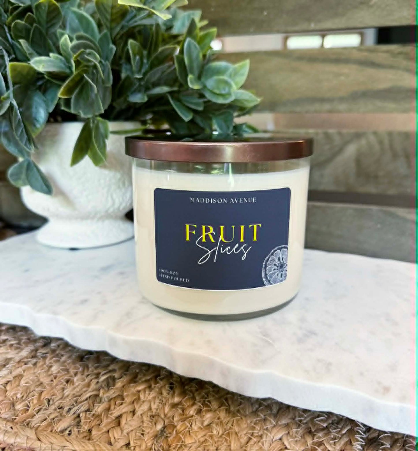 Fresh Fruit Slices Soy Candle | Hand-Poured Fruity Candle