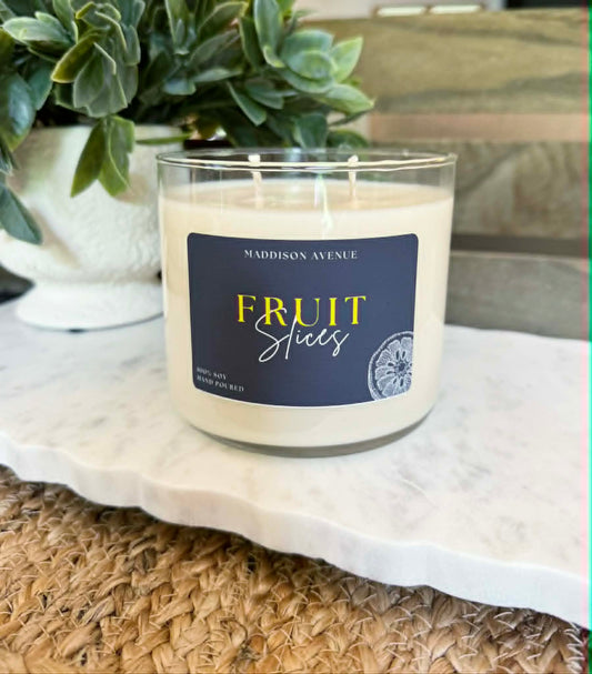 Fresh Fruit Slices Soy Candle | Hand-Poured Fruity Candle