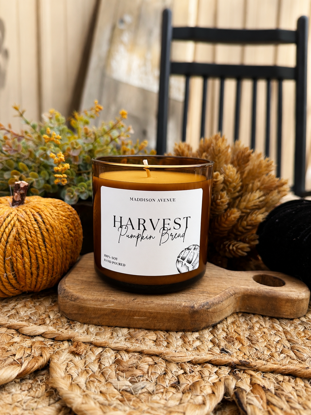 Harvest Pumpkin Bread Candle | Pumpkin Spice Fall Soy Candle
