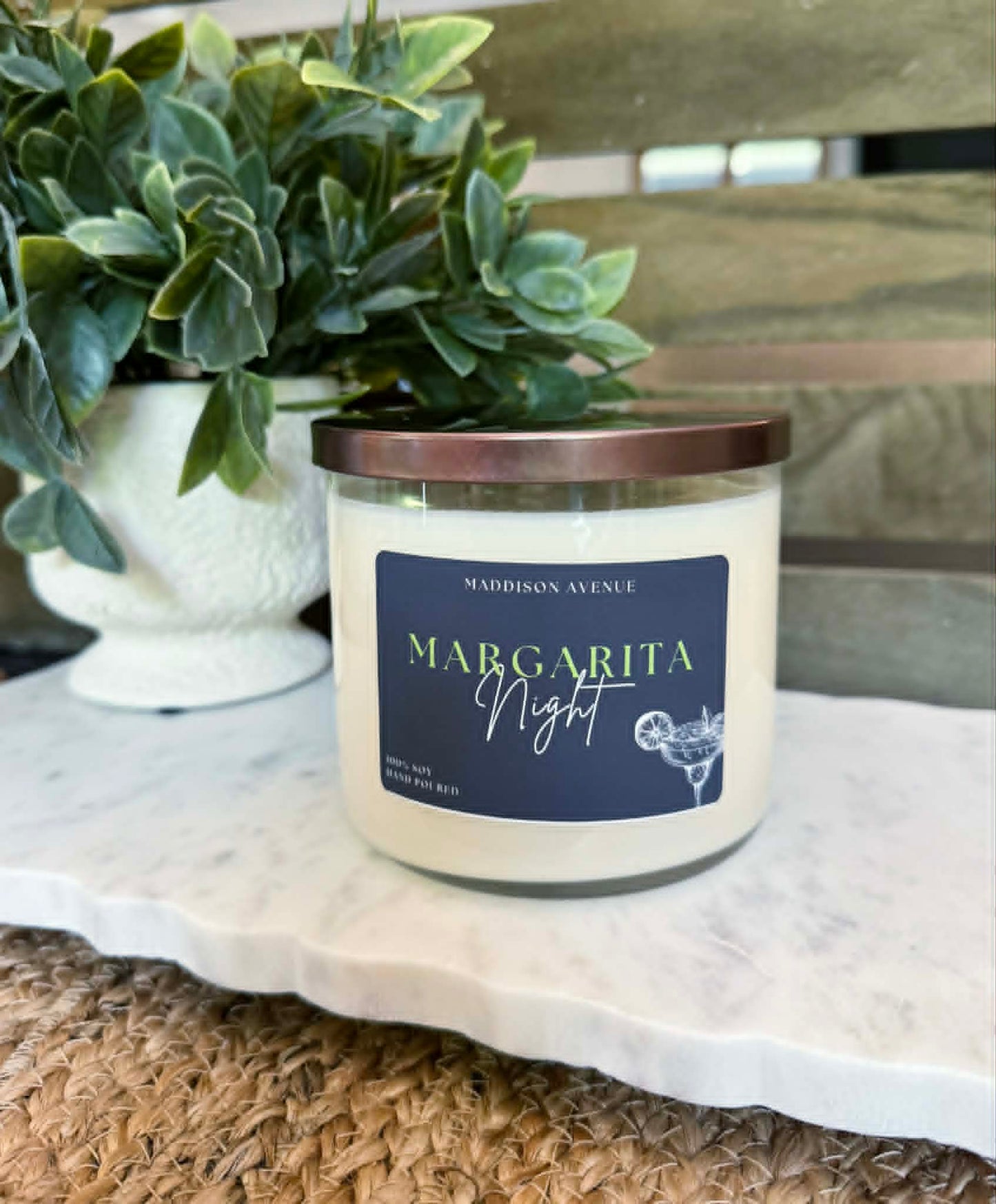 Margarita Night Soy Candle | Hand-Poured Citrus Cocktail Candle