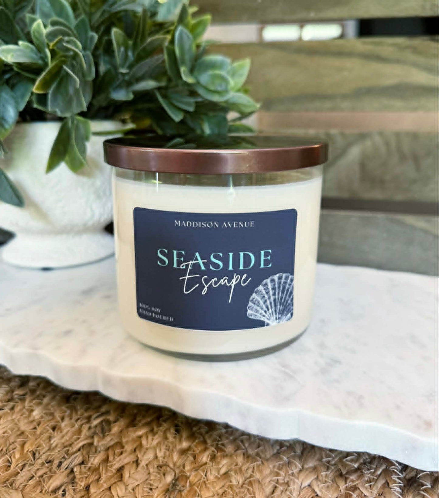 Seaside Soy Candle | Hand-Poured Fresh Coastal Candle