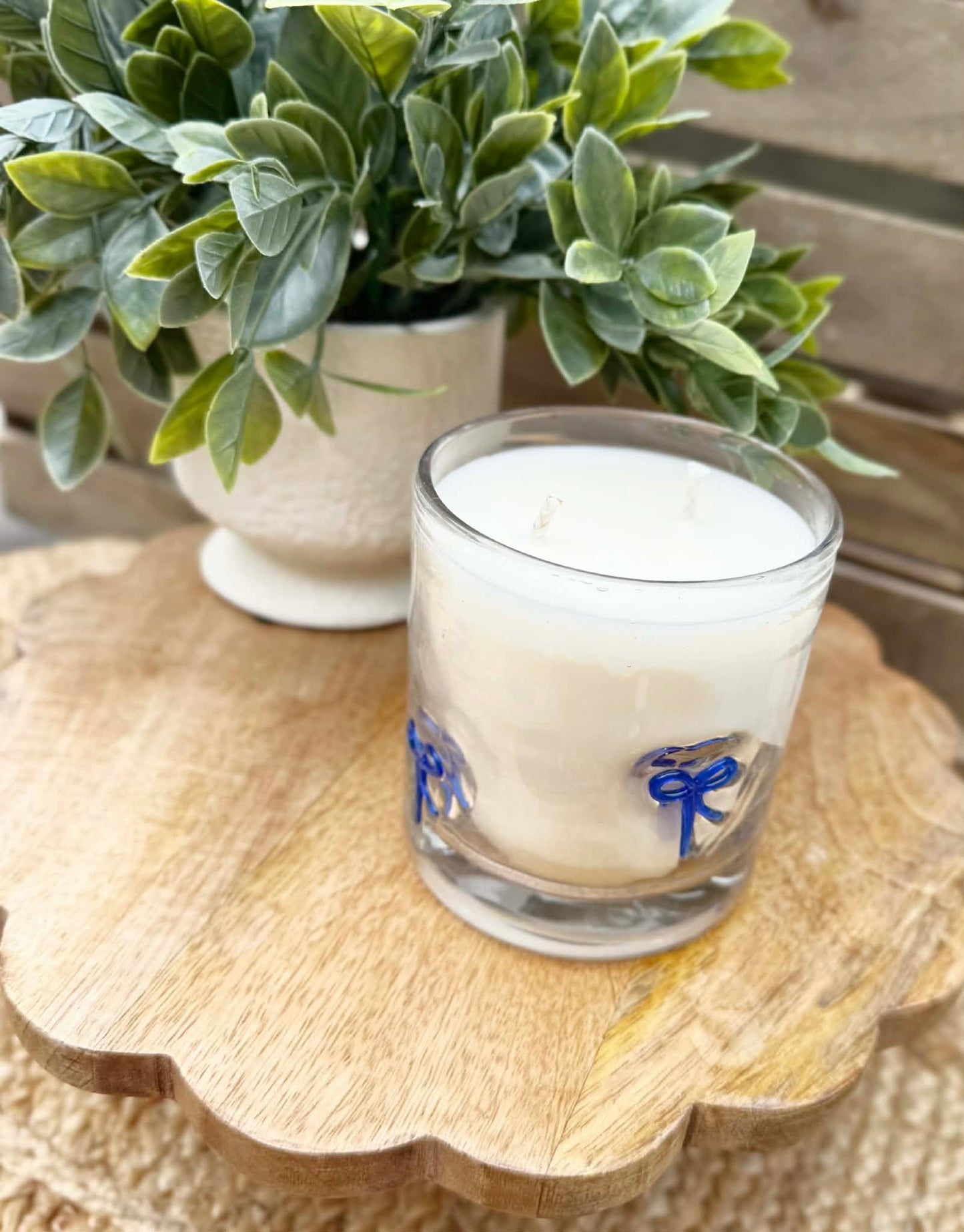Blue Belle | 14 oz Americana Bow Candle | 2-Wick Hand-Poured Soy Candle