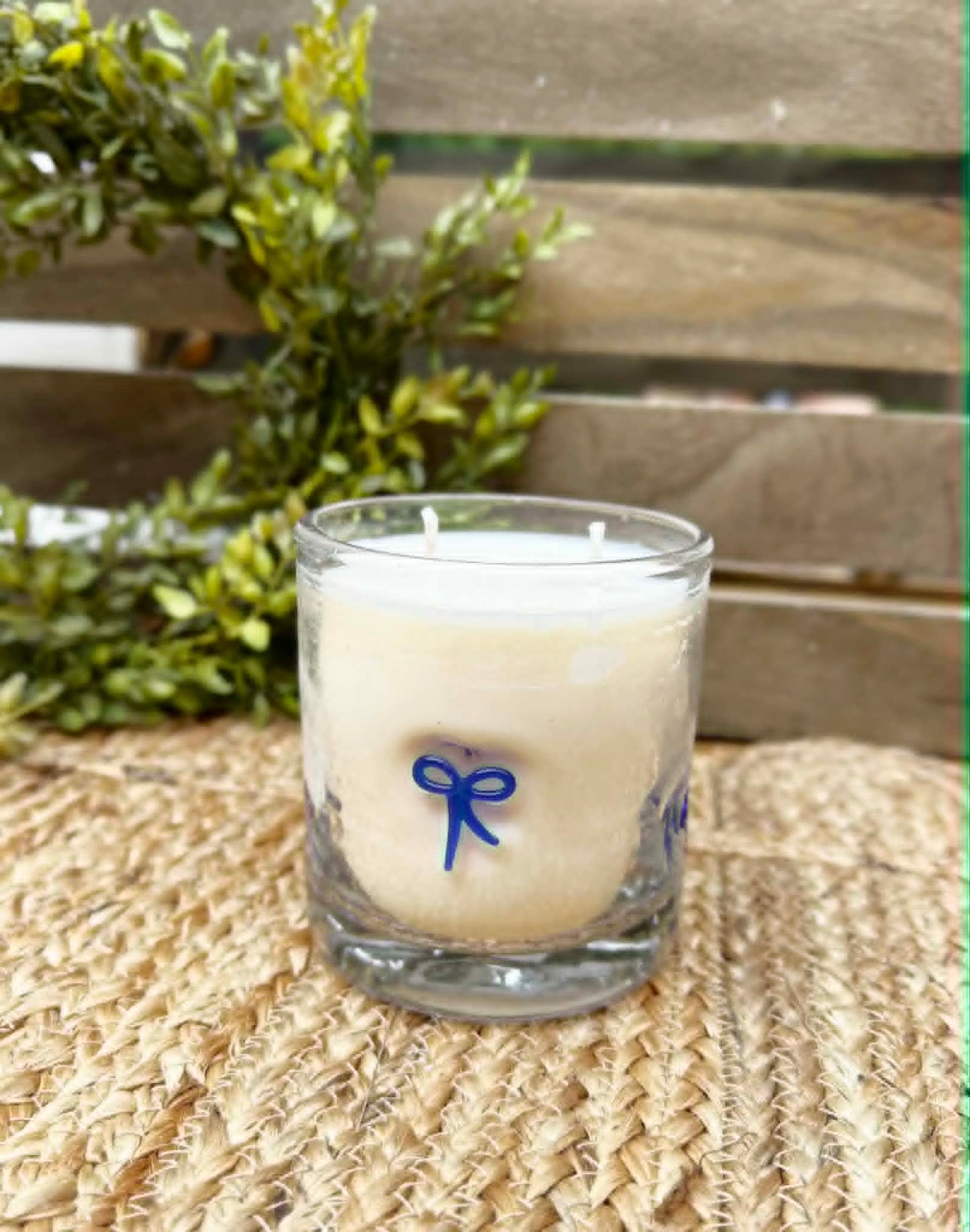 Blue Belle | 14 oz Americana Bow Candle | 2-Wick Hand-Poured Soy Candle