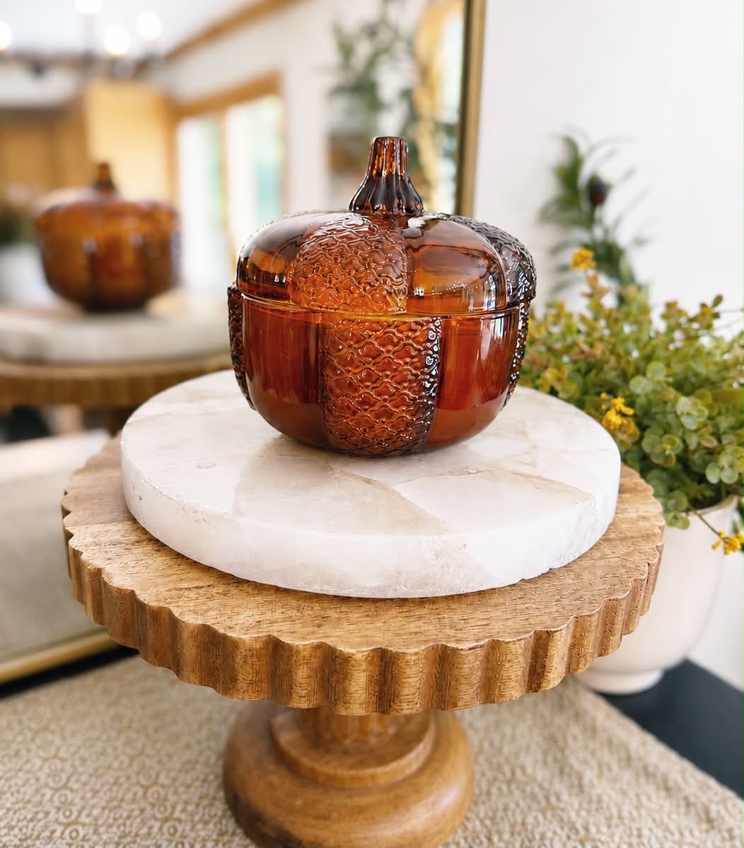 Autumn Heirloom | Amber Pumpkin Candle | 2-Wick Hand-Poured Soy Candle