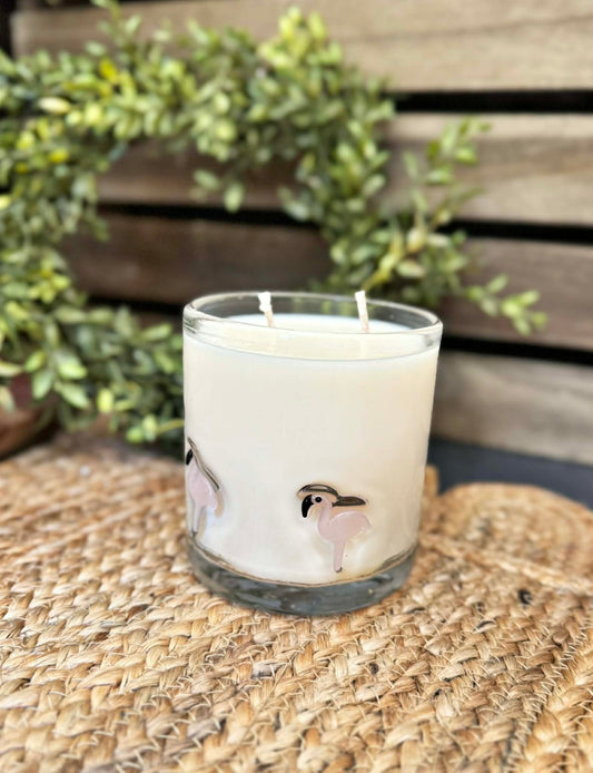 Flamingo Fancy Candle | Tropical Flamingo Soy Candle