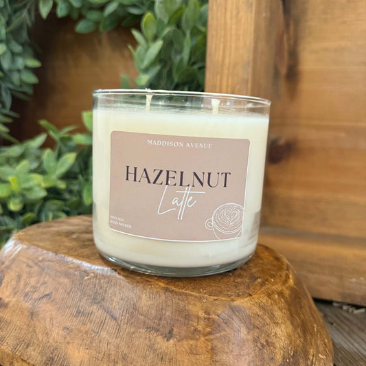 Hazelnut Latte Soy Candle | Hand-Poured Coffeehouse Candle