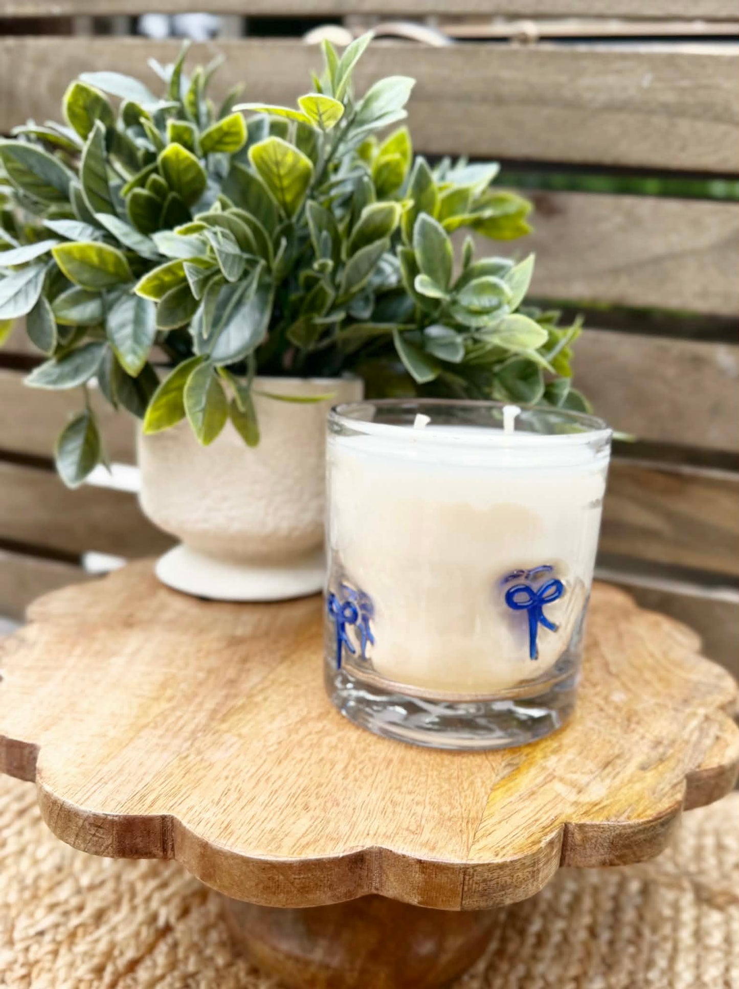 Blue Belle | 14 oz Americana Bow Candle | 2-Wick Hand-Poured Soy Candle