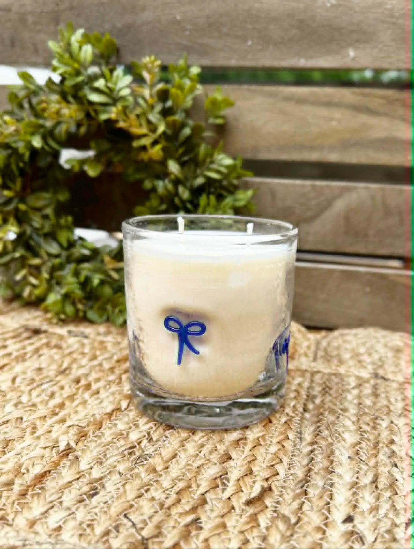 Blue Belle | 14 oz Americana Bow Candle | 2-Wick Hand-Poured Soy Candle