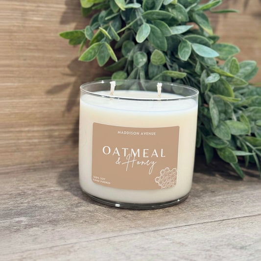 Oatmeal & Honey Soy Candle | Hand-Poured Comfort Candle