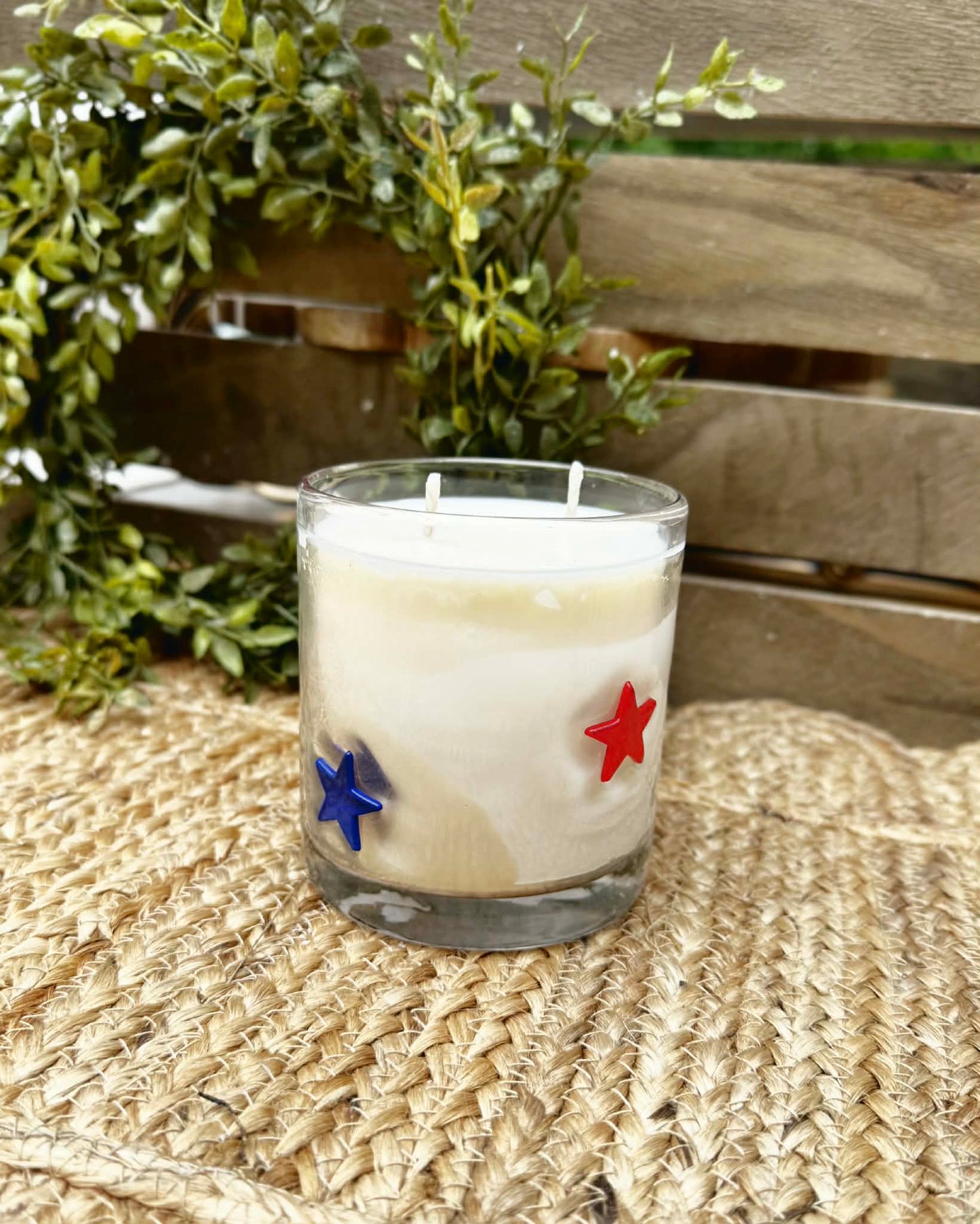 July Night | 14 oz Americana Star Candle | 2-Wick Hand-Poured Soy Candle